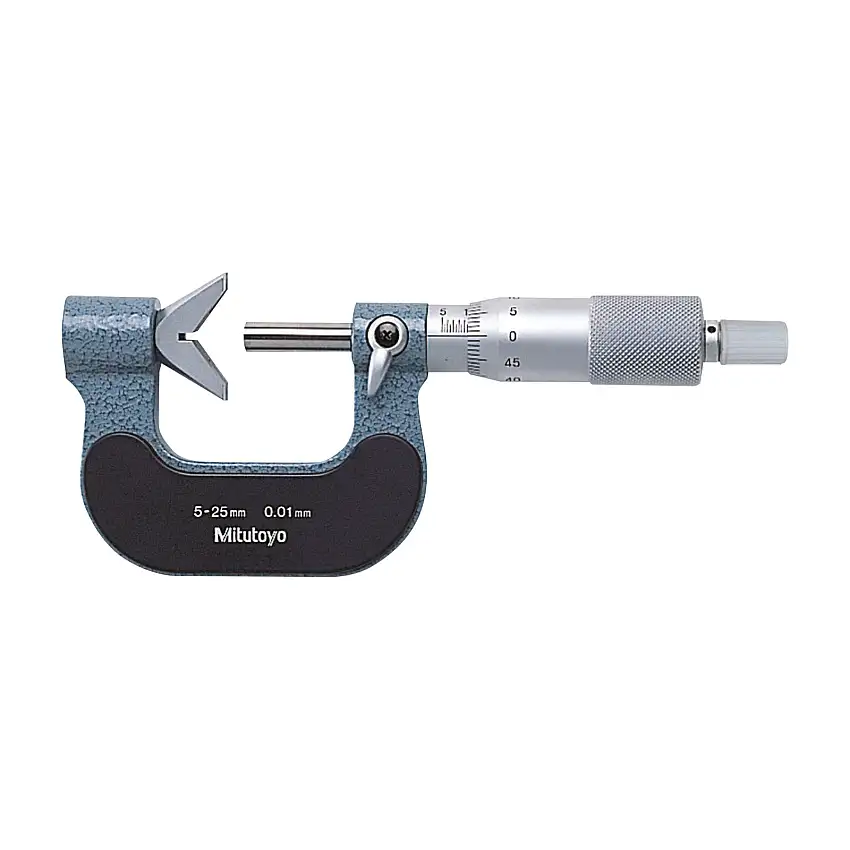 .09-1" 5 Flute V-Anvil Micrometer - 114 Series (Mitutoyo)